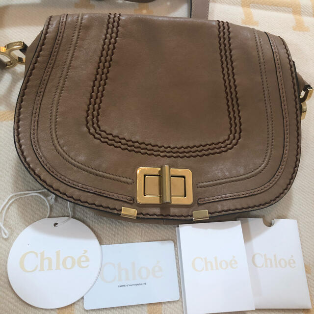 Chloe(クロエ)の正規店購入美品クロエベージュショルダーバッグセリーヌフェンディプラダミュウミュウ レディースのバッグ(ショルダーバッグ)の商品写真