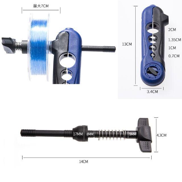 ラインスプーラー 赤黒 ラインワインダー ライン巻 調節可能 小型 ポータブル スポーツ/アウトドアのフィッシング(その他)の商品写真