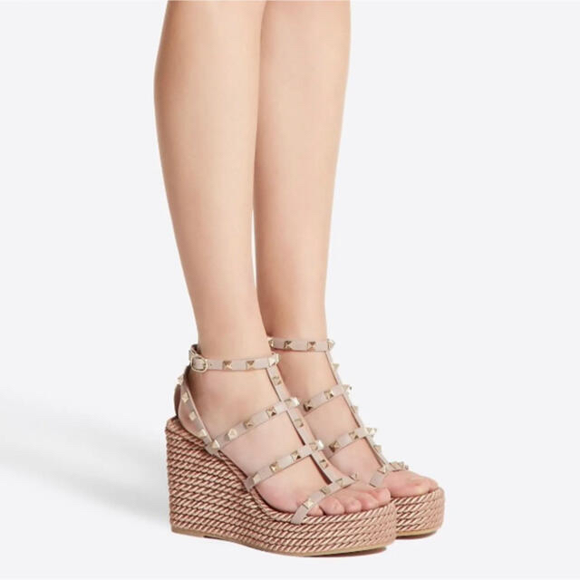 VALENTINO - VALENTINO ロックスタッズ カーフスキン ストラップ