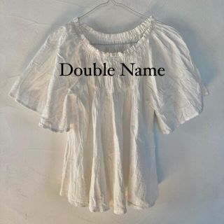 ダブルネーム(DOUBLE NAME)の雪だるま様専用　ダブルネーム　白　ホワイト　オフショルダー　ブラウス(シャツ/ブラウス(半袖/袖なし))