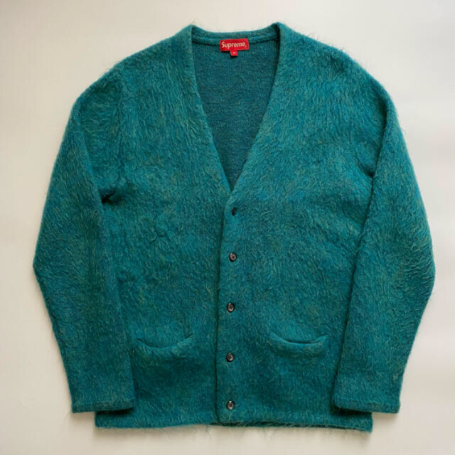 新品タグ付きSupreme mohair cardigan 15FW ターコイズ