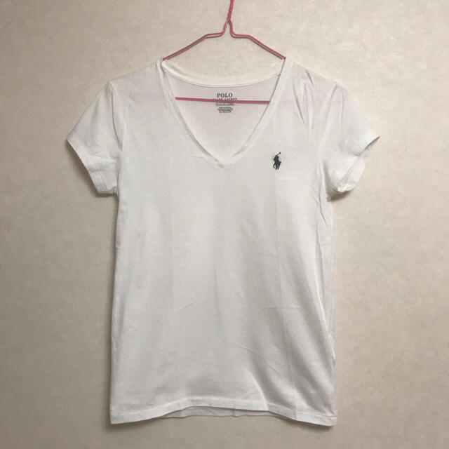 POLO RALPH LAUREN(ポロラルフローレン)の美品ラルフローレンレディースVネックTシャツ レディースのトップス(Tシャツ(半袖/袖なし))の商品写真