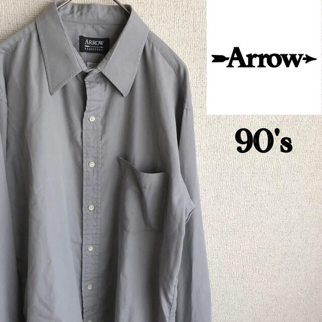 ARROW - 90s ARROW 長袖 シャツ アロー vintage ヴィンテージ 古着 Mの