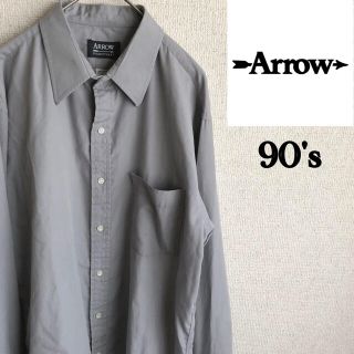 アロー(ARROW)の90s ARROW 長袖　シャツ　アロー　vintage ヴィンテージ　古着　M(シャツ)