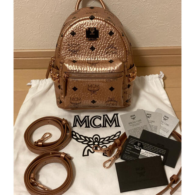 ❤️本日のみお値下❤️MCM  リュック   ミニリュック   ピンクゴールドレディース