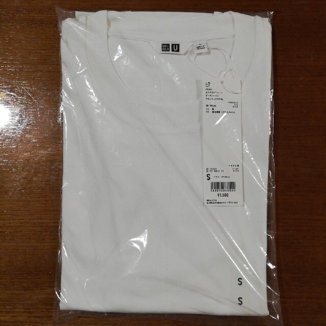 UNIQLO(ユニクロ)のエアリズムコットン オーバークルーネックT (半袖)　白 レディースのトップス(Tシャツ(半袖/袖なし))の商品写真