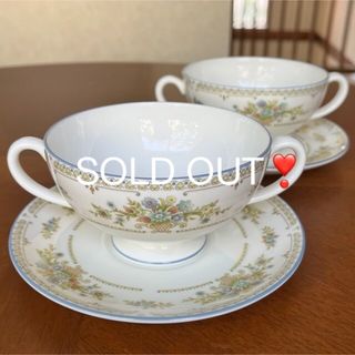 ウェッジウッド(WEDGWOOD)の【英国ビンテージ】ウェッジウッド★ピーターシャム★スープC/S  ペア(食器)