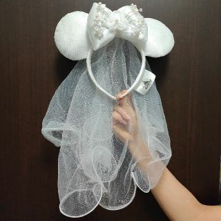 ディズニー(Disney)の【wedding Minnie】海外ディズニー ウエディング ミニーカチューシャ(カチューシャ)