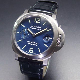 パネライ(PANERAI)の 美品 21年OH済み J番 パネライ PAM00282 ルミノールマリーナ (腕時計(アナログ))