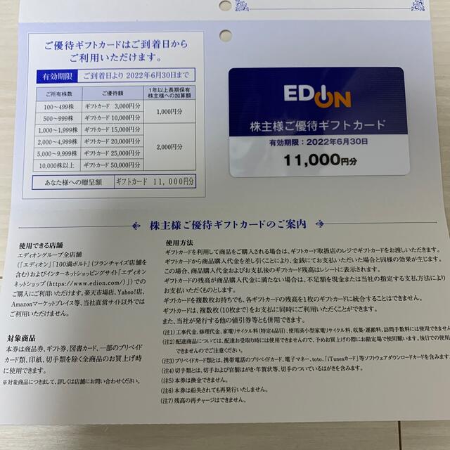 チケットエディオン　株主優待　28000円分