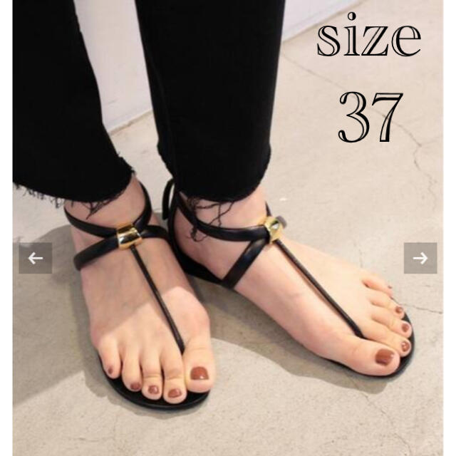 VICINI STRAP SANDAL ブラック　37