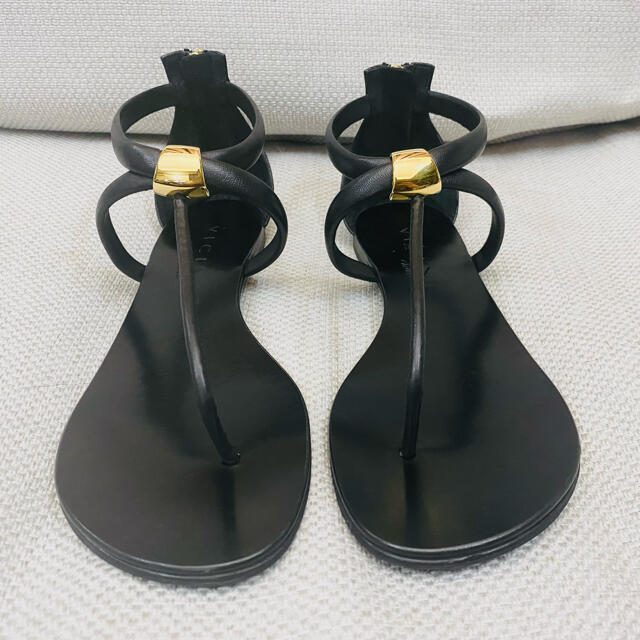 DEUXIEME CLASSE(ドゥーズィエムクラス)のVICINI STRAP SANDAL ブラック　37  レディースの靴/シューズ(サンダル)の商品写真