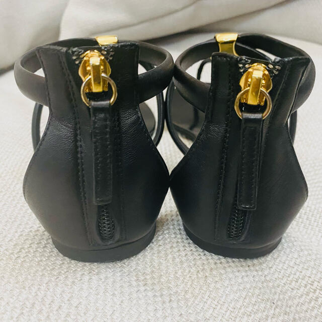 VICINI STRAP SANDAL ブラック　37レディース