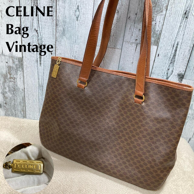 celine - 良品 オールド セリーヌ マカダム柄 トートバッグ ショルダー ...