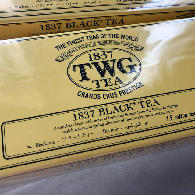 未開封【TWG TEA】BLACK TEA ブラックティー　コットンティーバッグ 食品/飲料/酒の飲料(茶)の商品写真