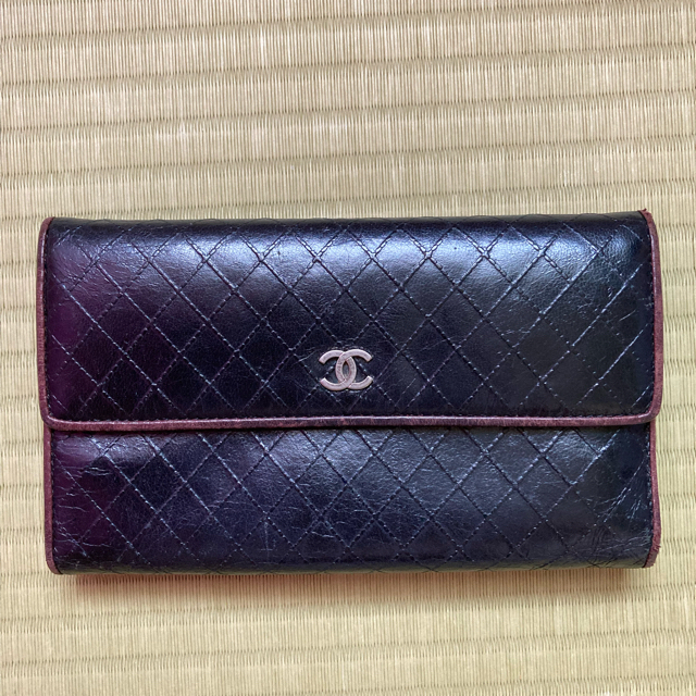 CHANEL  三つ折り長財布　ビコローレ