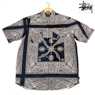 ステューシー(STUSSY)の【激レア】ステューシー　STUSSY  総柄シャツ　ペイズリー柄シャツ(シャツ)