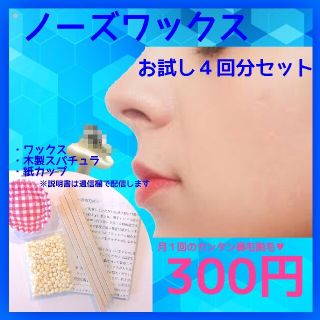 ４回分で300円■ブラジリアン ノーズワックス□お試し４回分セット　⑦(脱毛/除毛剤)