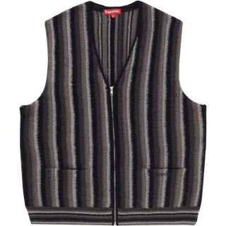 シュプリーム  22SS  Stripe Sweater Vest ジャガードロゴストライプニットベスト メンズ L