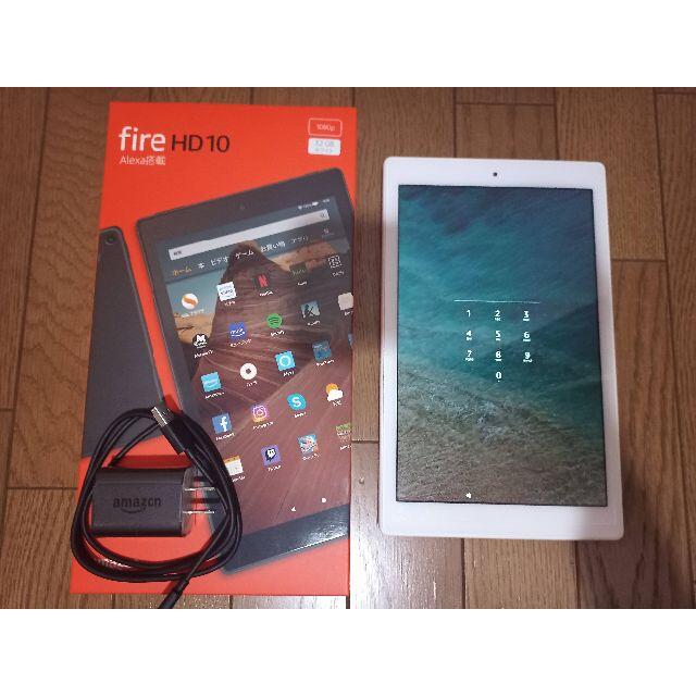  Fire HD 10 (2019年モデル) 第9世代 32GB  ホワイト スマホ/家電/カメラのPC/タブレット(タブレット)の商品写真