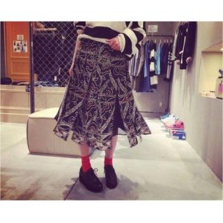 美品 CLANE クラネ STRIPFORM NOSTALGIC SKIRT(ロングスカート)