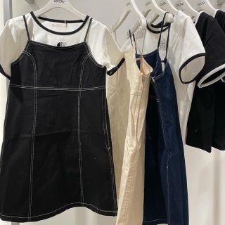 ワンアフターアナザーナイスクラップ(one after another NICE CLAUP)のデニムワンピ👗ナイスクラップ(ミニワンピース)