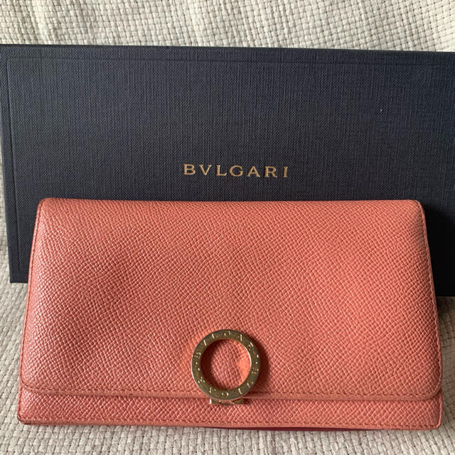 お値下げ中：BVLGARI 長財布 サーモンピンク バイカラー | www ...