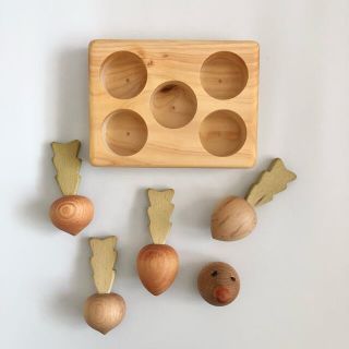 モグラと野菜畑　東京おもちゃ美術館×Wood Start　木のおもちゃ(知育玩具)