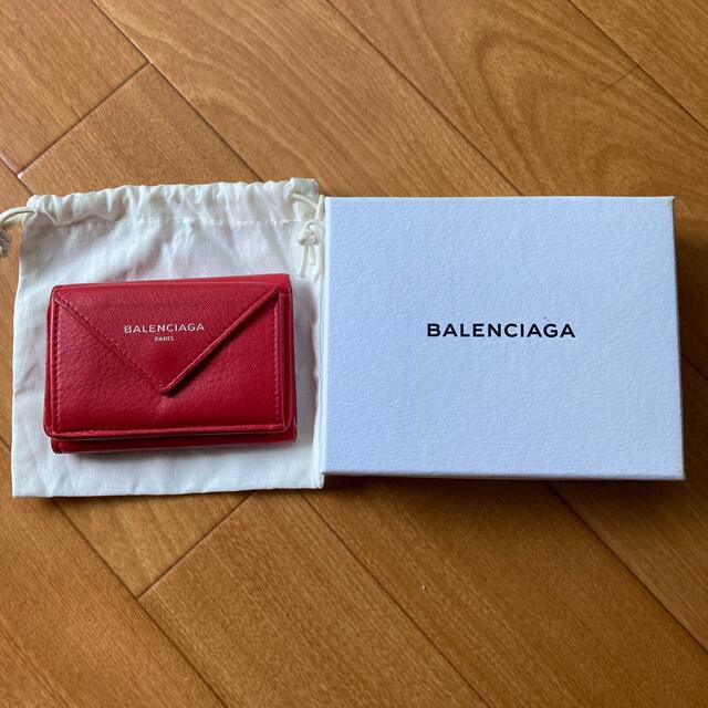 BALENCIAGA バレンシアガ ペーパー ミニ ウォレット三つ折財布 今年