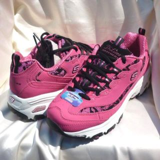 スケッチャーズ(SKECHERS)の新品24.5cm★SKECHERS(スケッチャーズ)ピンクｘブラック スニーカー(スニーカー)