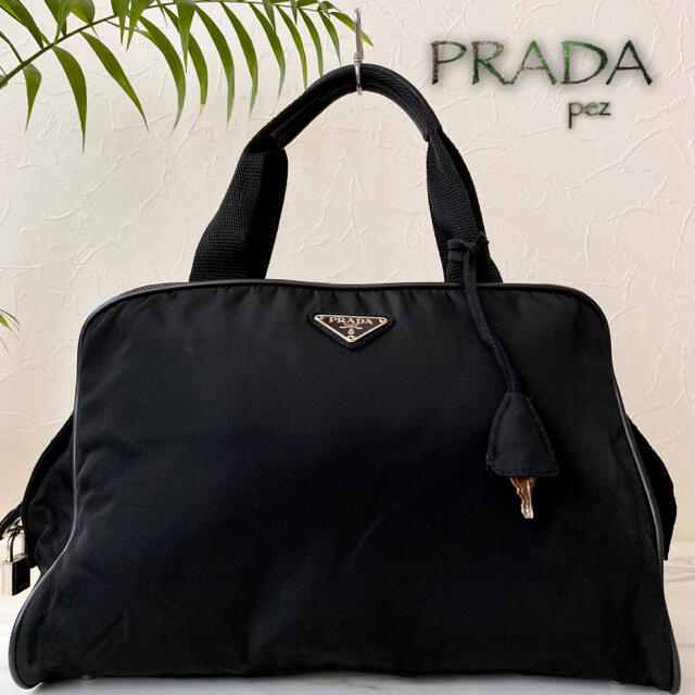 極美品 正規品 PRADA プラダ 約15万 テスート レザートートバッグ 鞄