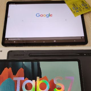 【中古美品】Galaxy Tab S7 ギャラクシー タブレット ブラック(タブレット)