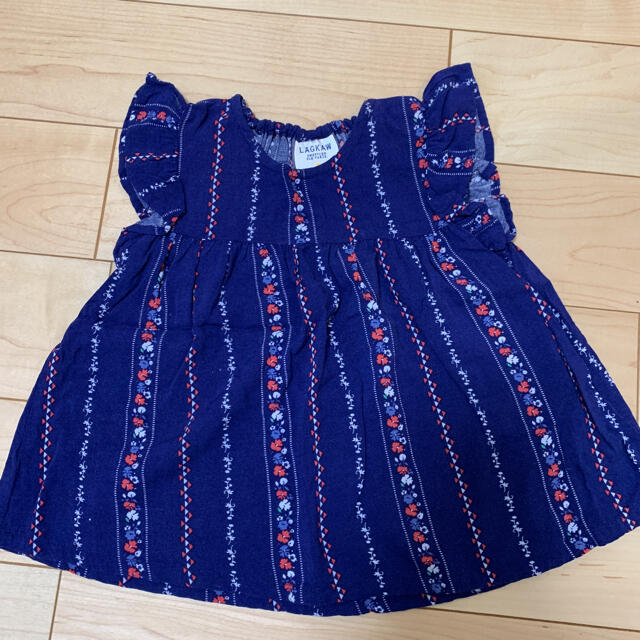 バースデイ　ノースリーブ　トップス　2枚セット　80cm キッズ/ベビー/マタニティのベビー服(~85cm)(タンクトップ/キャミソール)の商品写真