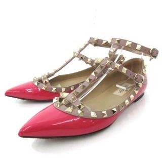 ヴァレンティノ(VALENTINO)のヴァレンティノ VALENTINO ロックスタッズ パンプス フラット 36(ハイヒール/パンプス)