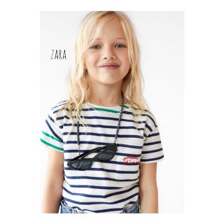 ザラキッズ(ZARA KIDS)のzara ボーダーtシャツ　110㎝　新品(Tシャツ/カットソー)