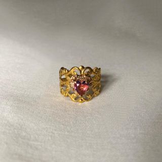 ロキエ(Lochie)のVintage rétro Heart Crystal Ring(リング)