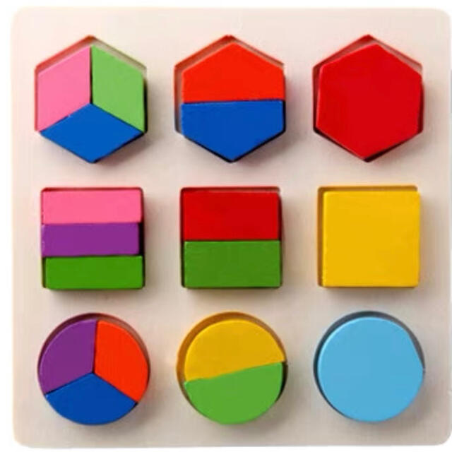 新品未使用　3点セット 型はめパズル モンテッソーリ 木製　知恵パズル キッズ/ベビー/マタニティのおもちゃ(知育玩具)の商品写真