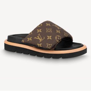 ルイヴィトン(LOUIS VUITTON)の LouisVuittonプールピローラインミュール38(サンダル)