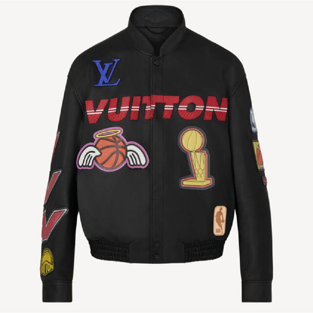 ジャケット/アウターlouisVuitton NBAロゴスレザーヒーロージャケット52