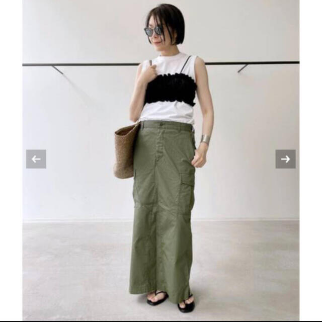 L'Appartement DEUXIEME CLASSE(アパルトモンドゥーズィエムクラス)のアパルトモン【CIOTA/シオタ】Cargo Maxi Skirt 38 レディースのスカート(ロングスカート)の商品写真