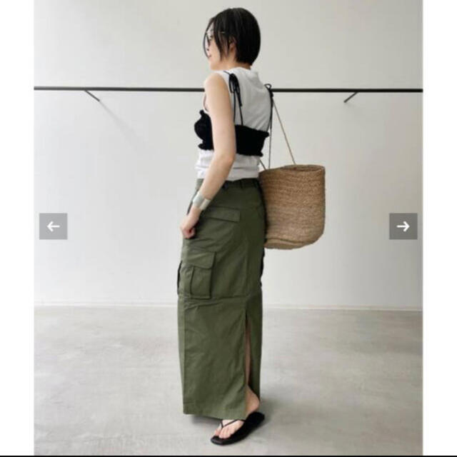 L'Appartement DEUXIEME CLASSE(アパルトモンドゥーズィエムクラス)のアパルトモン【CIOTA/シオタ】Cargo Maxi Skirt 38 レディースのスカート(ロングスカート)の商品写真