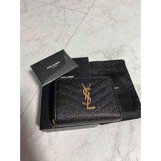 サンローラン(Saint Laurent)のサンローラン　2つ折財布　ブラック(財布)