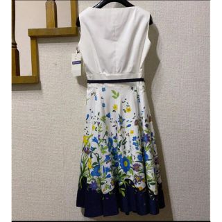 M'S GRACY - 新品 エムズグレイシー 花柄 リボン ワンピース 白 お嬢様 ...