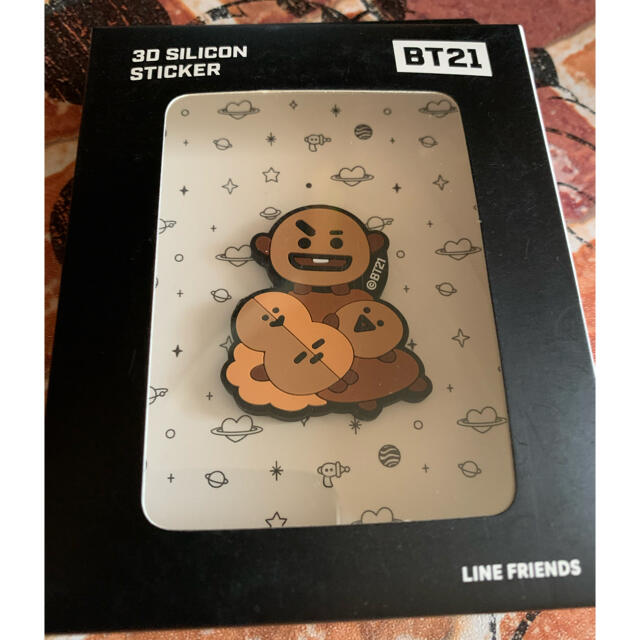 防弾少年団(BTS)(ボウダンショウネンダン)のBT21  公式 SHOOKY 3Dシリコンステッカー BTS 防弾少年団 スマホ/家電/カメラのスマホアクセサリー(その他)の商品写真