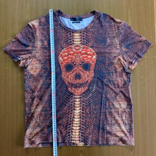 アレキサンダーマックイーン(Alexander McQueen)のアレキサンダーマックイーン　蛇柄スカルカットソー　サイズS(Tシャツ/カットソー(半袖/袖なし))