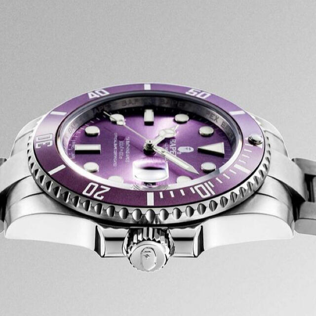 A BATHING APE(アベイシングエイプ)の2021 A BATHING APE BAPEX TYPE1 PURPLE 紫 メンズの時計(腕時計(アナログ))の商品写真