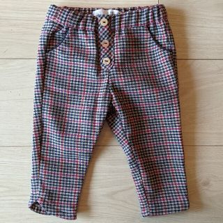 ザラキッズ(ZARA KIDS)のZARA baby チェックパンツ 74サイズ 6-9months(パンツ)