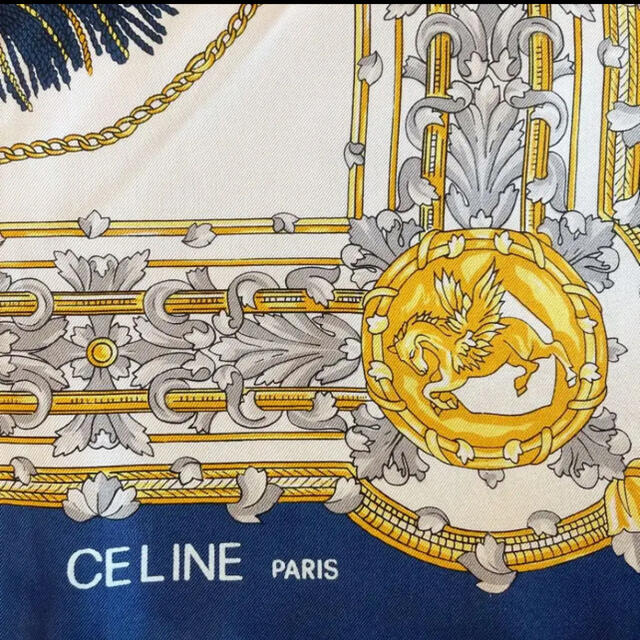 celine(セリーヌ)のCELINE PARIS セリーヌ 大判スカーフ レディースのファッション小物(バンダナ/スカーフ)の商品写真