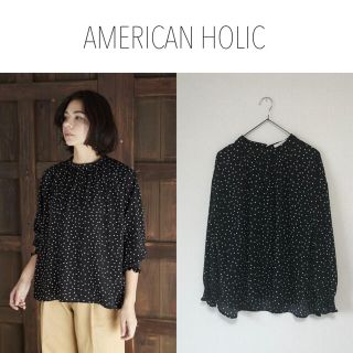 AMERICAN HOLIC ハイネックブラウス　ドット　アーバンリサーチ(シャツ/ブラウス(長袖/七分))