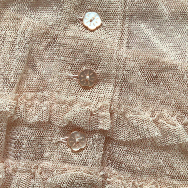 PINK HOUSE(ピンクハウス)のピンクハウス　総水玉チュールくすみピンクつりスカート　試着のみ レディースのスカート(ロングスカート)の商品写真